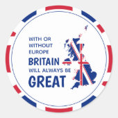 BREXITイギリス常素晴らしに愛国連合ジャック ラウンドシール (正面)