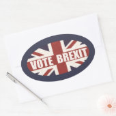 Brexitスタンプの投票 楕円形シール (封筒)