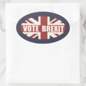 Brexitスタンプの投票 楕円形シール (バッグ)