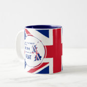 BREXITユニオンジャック愛国的イギリス素晴らし常 ツートーンマグカップ (正面左)