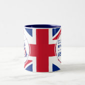 BREXITユニオンジャック愛国的イギリス素晴らし常 ツートーンマグカップ (中央)