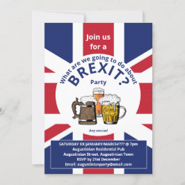 BREXITユニオンジャック素晴らしイギリスおもしろいパーティー 招待状