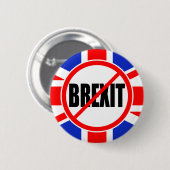 "BREXIT無し" 缶バッジ (正面&裏面)