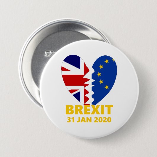 Brexit記念UK - European Union Split 缶バッジ (正面&裏面)