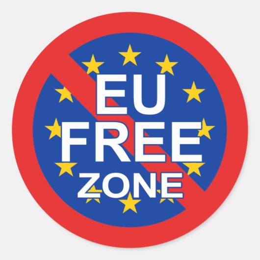 Brexit – サ離れーパー、EUフリーゾーン ラウンドシール (正面)