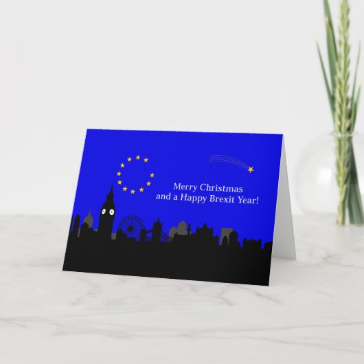 BREXIT、メリークリスマスおよびBrexit幸せな年へのYES: カード (正面)