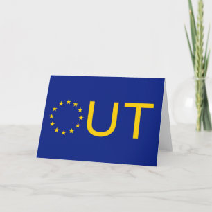 BREXIT、欧州連合のロゴのイギリスへのYES "": カード