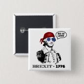 Brexit 1776 ジョージ・ワシントン クールサングラス 缶バッジ (正面&裏面)
