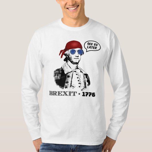 Brexit 1776 ジョージ・ワシントン クールサングラス tシャツ (正面)