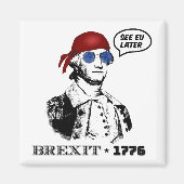 Brexit 1776 George Washington Cool Sunglasses マグネット (正面)