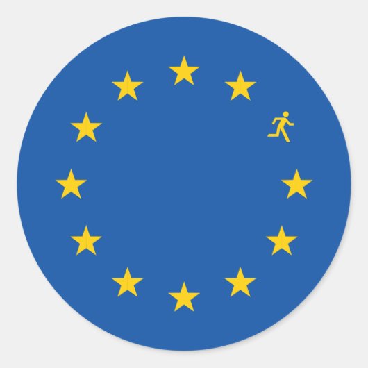 Brexit EU国旗 ラウンドシール (正面)