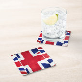 Brexit UK スクエアペーパーコースター (インサイチュ)