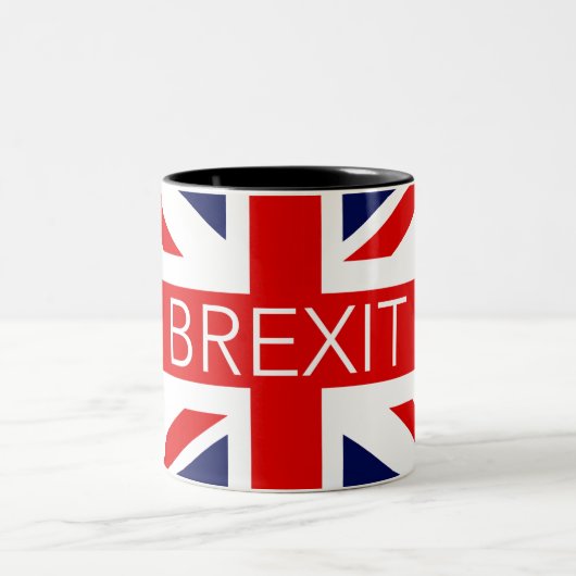 BREXIT UNION JACK – イメ高品質ージ ツートーンマグカップ (中央)