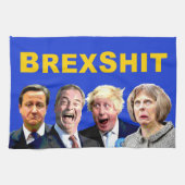 BREXSHIT、アンチおもしろいBrexitの参照投票メッセージ： キッチンタオル (横)