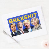 BREXSHIT、アンチおもしろいBrexitの参照投票メッセージ: 長方形シール (封筒)