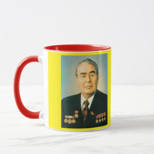 Brezhnev*のポートレートのマグ マグカップ (左)