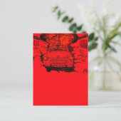 Brezhnev & Honecker，トラバントカー，ベルリン – 赤 ポストカード (スタンド正面)