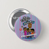 Briおよび家族忙しい円形ボタン 缶バッジ (正面&裏面)