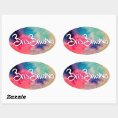 Briブラシステッカー 楕円形シール (シート)