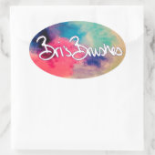 Briブラシステッカー 楕円形シール (バッグ)