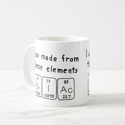 Briacの定期的なテーブル名mag コーヒーマグカップ (正面左)