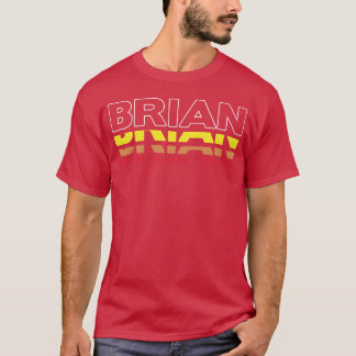 Brian ファーストネーム おもしろ ヴィンテージ 日の入り Brian ファミリー Tシャツ