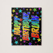 「BRIAN」名、おもしろい「ハッピーバースデー」 ジグソーパズル (縦)