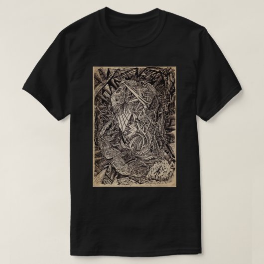 Brian Bensonによるディフラクション(洞窟の住人) Tシャツ (デザイン正面)