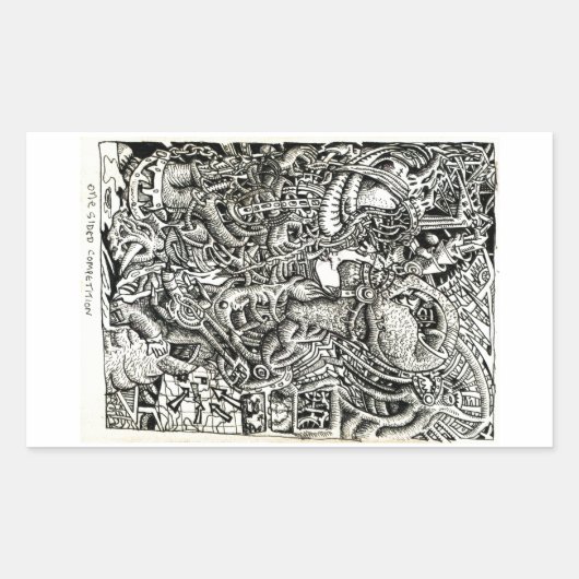 Brian Bensonによる一方的な競合 長方形シール (正面)