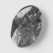 Brian Benson氏による上位と下位 ラウンド壁時計 (傾斜)