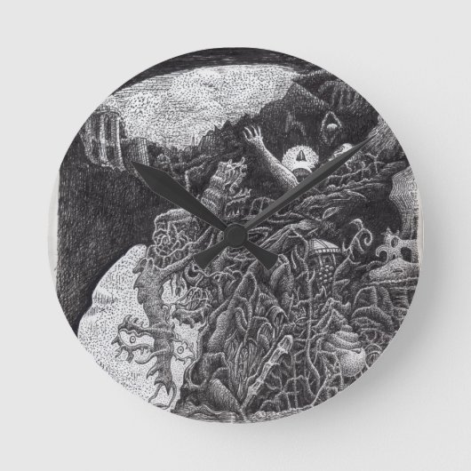 Brian Benson氏による上位と下位 ラウンド壁時計 (正面)