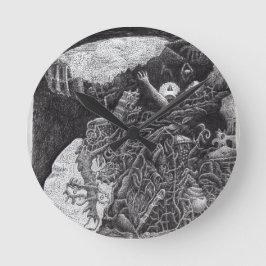 Brian Benson氏による上位と下位 ラウンド壁時計