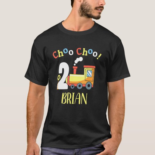 Brian Choo Choo Two Train 2nd Birthday Turning 2 Tシャツ (正面)