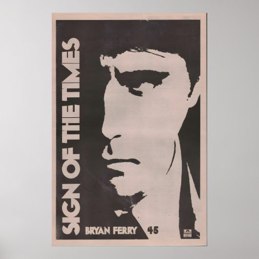 BRIAN FERRY Poster - 1978 org. NME - Sign of the ポスター (正面)