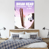 Brian Head、アイアン郡、ユタ州、アメリカ スキーポスター キャンバスプリント (インサイチュ (寝室))