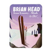 Brian Head、アイアン郡、ユタ州、アメリカ スキーポスター マグネット (縦)