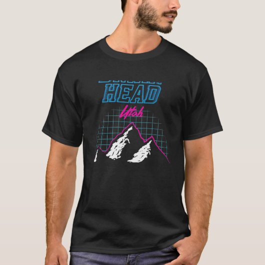 Brian Head ユタ州 アメリカ スキーリゾート 裏プリント Tシャツ (正面)
