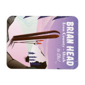 Brian Head, Iron county Utah, Usa Skiポスター マグネット (横)