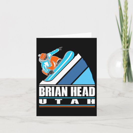 Brian Head Utah -ヴィンテージスノーボーダー カード (正面)