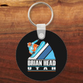 Brian Head Utah -ヴィンテージスノーボーダー キーホルダー (正面)