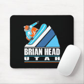 Brian Head Utah -ヴィンテージスノーボーダー マウスパッド (マウス)