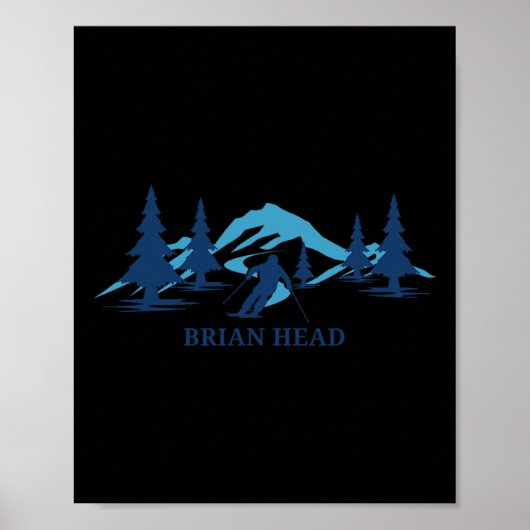 Brian Head Utah Ski Resort Skiing Skier ポスター (正面)