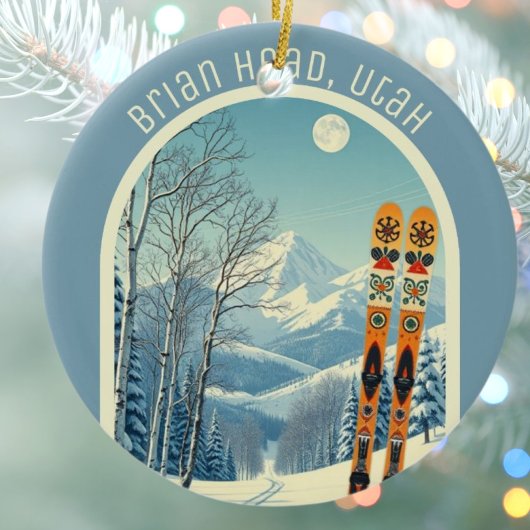 Brian Head Utah ski souvenir  セラミックオーナメント