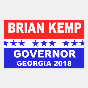 Brian Kamp Governor Georgia 2018ステッカー 長方形シール