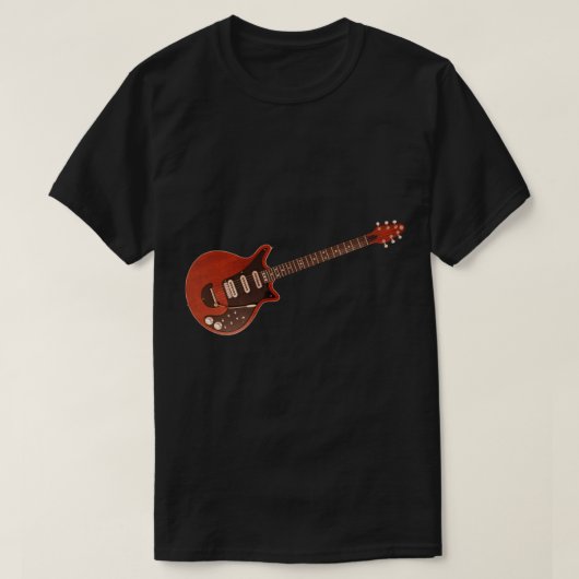 Brian May's Guitar (Red Special) - Queen Sticker Tシャツ (デザイン正面)
