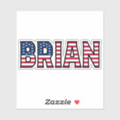 Brian Name Vorname USA Sticker Stickerset シール (シート)