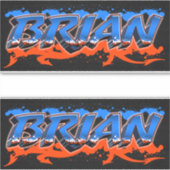 Brian Vorname Name Graffiti Aufkleber Sticker シール (正面)