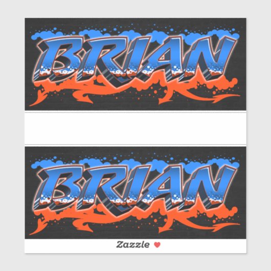Brian Vorname Name Graffiti Aufkleber Sticker シール (シート)