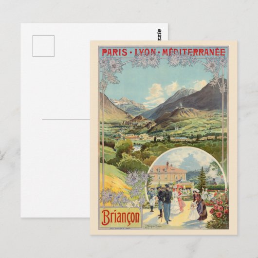 Briancon France Vintage Poster 1901 ポストカード (正面/裏面)