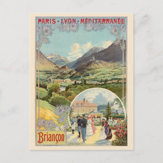 Briancon France Vintage Poster 1901 ポストカード (正面)